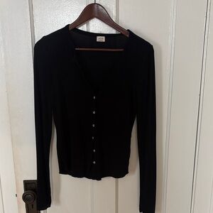 Aritzia Wilfred Black Button Down Shirt size XXS